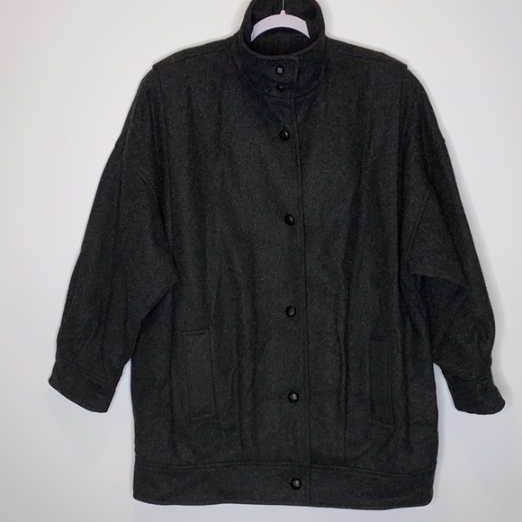 j.gallery Coat Size 13/14 Charcoal Gray 70% Wool/ Flannel Inside. - Picture 8 of 13